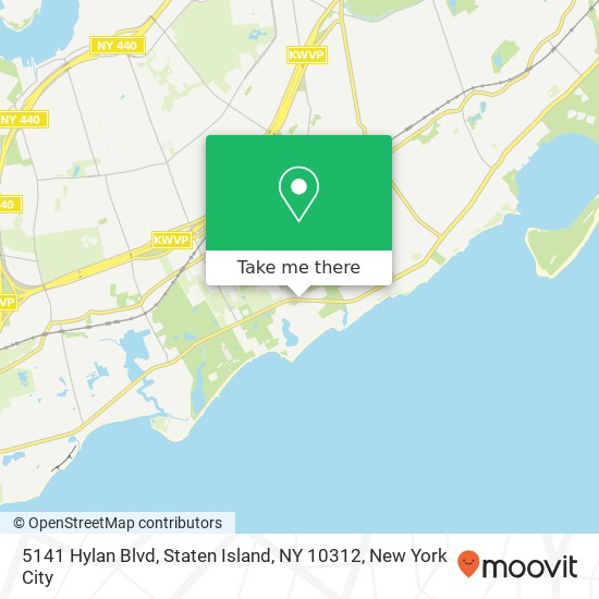 Mapa de 5141 Hylan Blvd, Staten Island, NY 10312