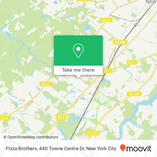 Mapa de Pizza Brothers, 440 Towne Centre Dr