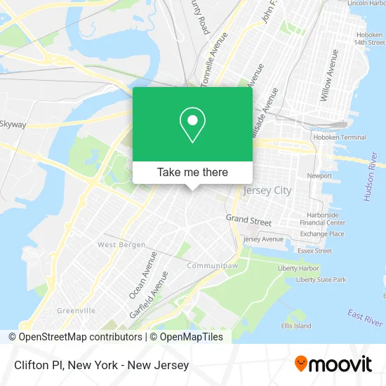 Clifton Pl map