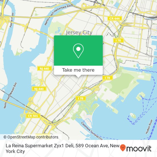 La Reina Supermarket Zyx1 Deli, 589 Ocean Ave map