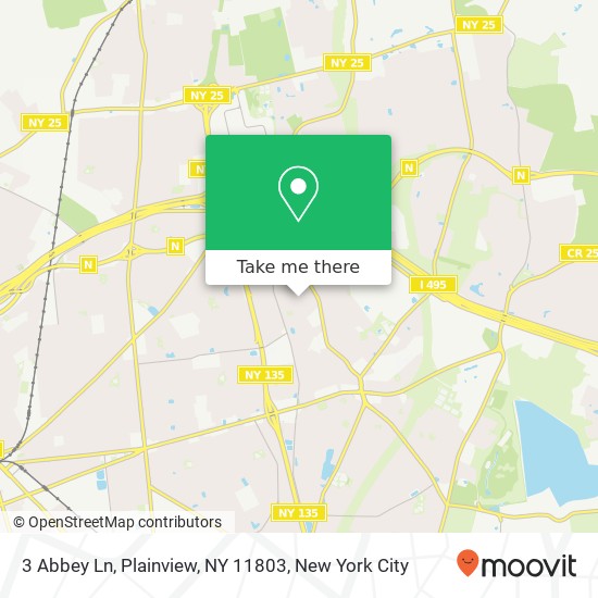 3 Abbey Ln, Plainview, NY 11803 map