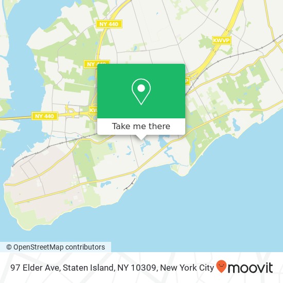 Mapa de 97 Elder Ave, Staten Island, NY 10309