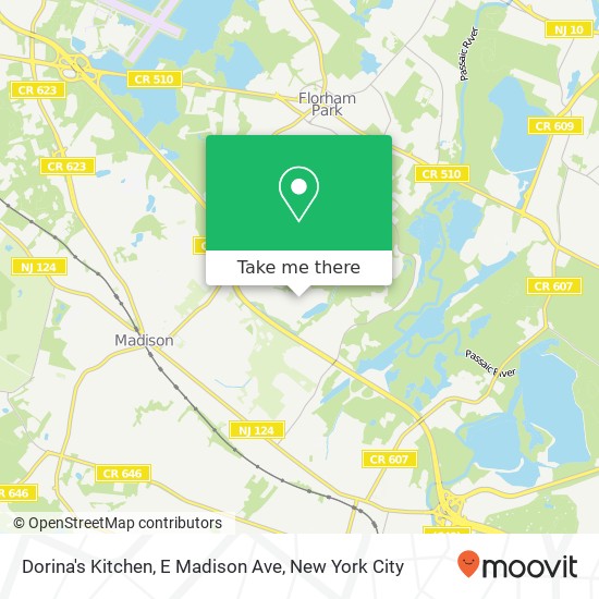 Mapa de Dorina's Kitchen, E Madison Ave