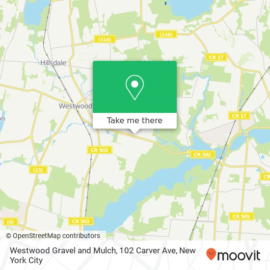 Westwood Gravel and Mulch, 102 Carver Ave map