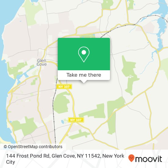 Mapa de 144 Frost Pond Rd, Glen Cove, NY 11542