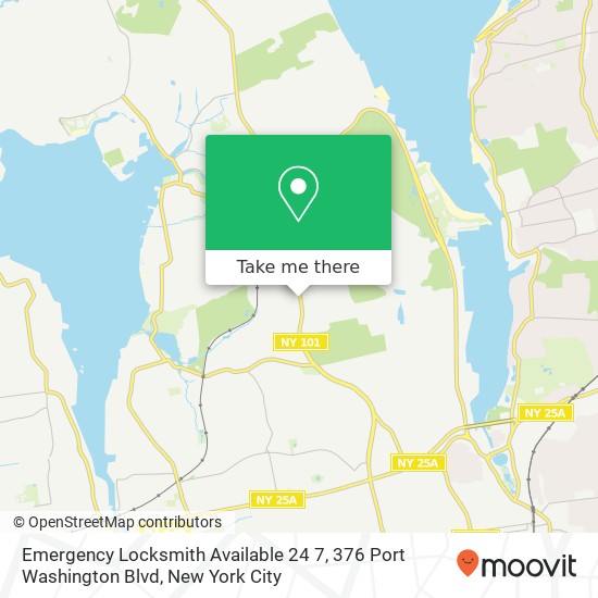 Mapa de Emergency Locksmith Available 24 7, 376 Port Washington Blvd