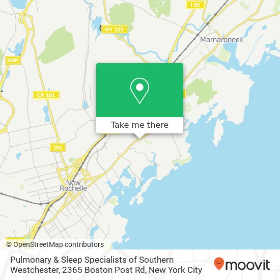 Pulmonary & Sleep Specialists of Southern Westchester, 2365 Boston Post Rd map
