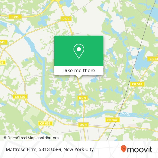 Mapa de Mattress Firm, 5313 US-9