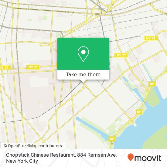 Chopstick Chinese Restaurant, 884 Remsen Ave map