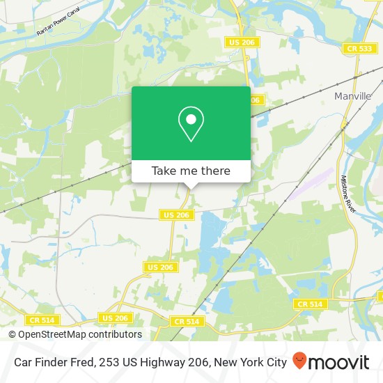 Car Finder Fred, 253 US Highway 206 map