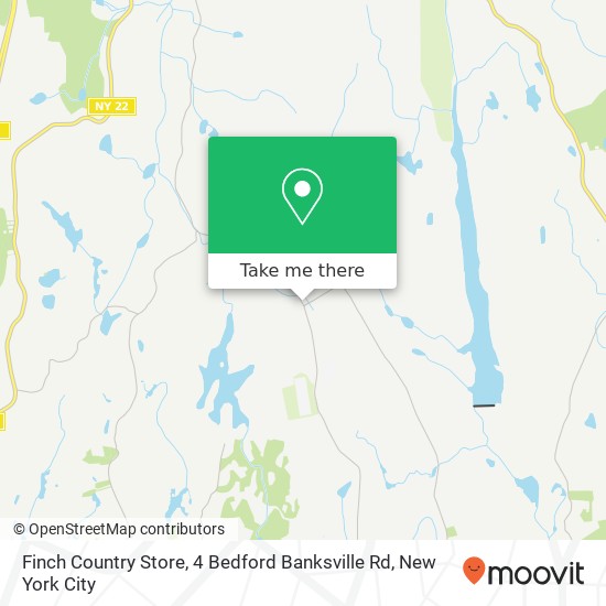 Mapa de Finch Country Store, 4 Bedford Banksville Rd