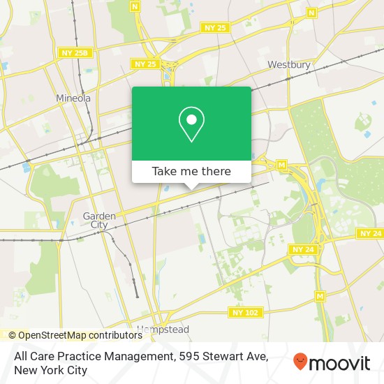 All Care Practice Management, 595 Stewart Ave map