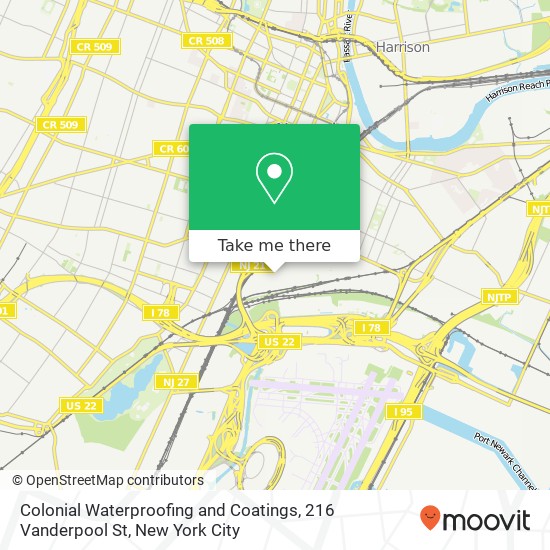 Colonial Waterproofing and Coatings, 216 Vanderpool St map