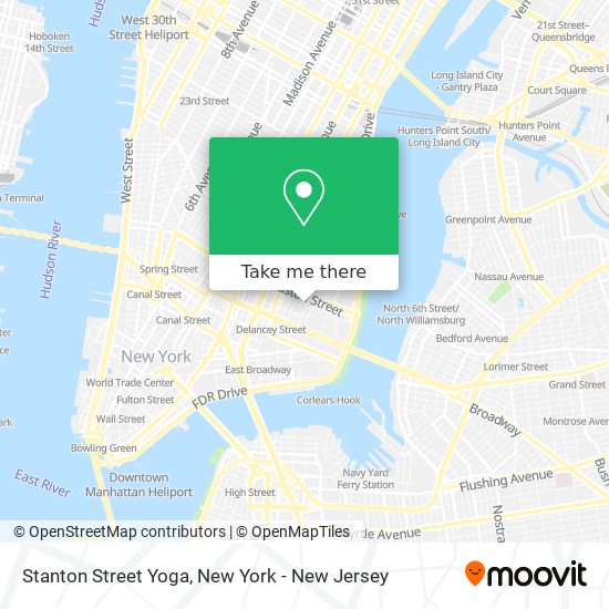 Stanton Street Yoga map
