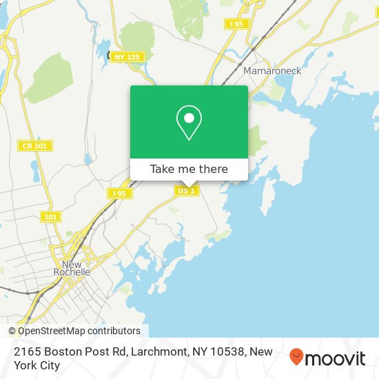 Mapa de 2165 Boston Post Rd, Larchmont, NY 10538
