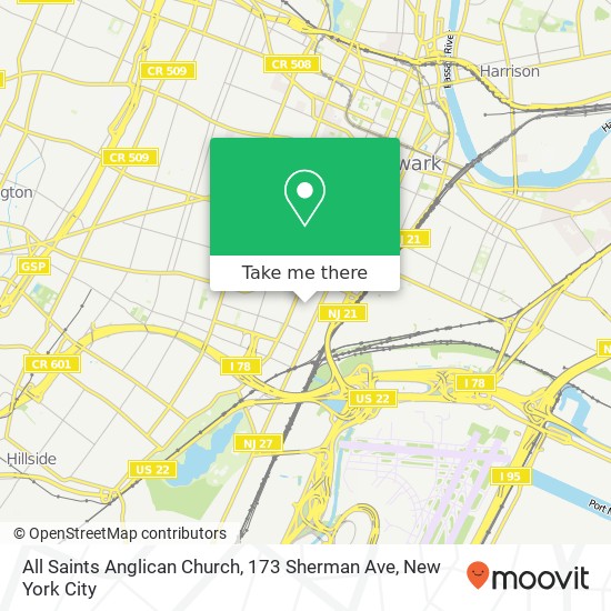 All Saints Anglican Church, 173 Sherman Ave map