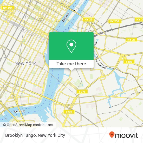 Brooklyn Tango map