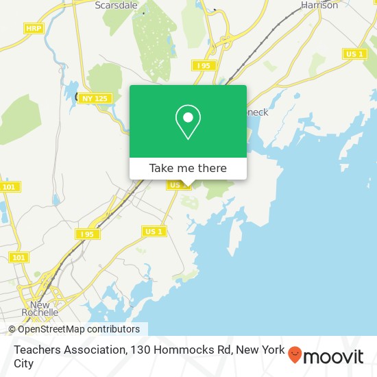 Mapa de Teachers Association, 130 Hommocks Rd