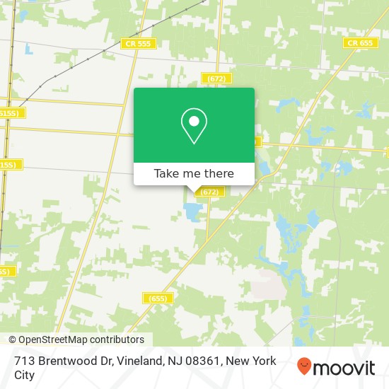 Mapa de 713 Brentwood Dr, Vineland, NJ 08361