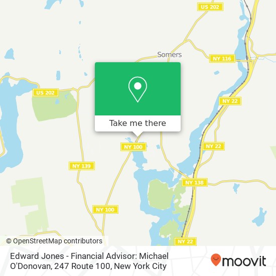 Mapa de Edward Jones - Financial Advisor: Michael O'Donovan, 247 Route 100