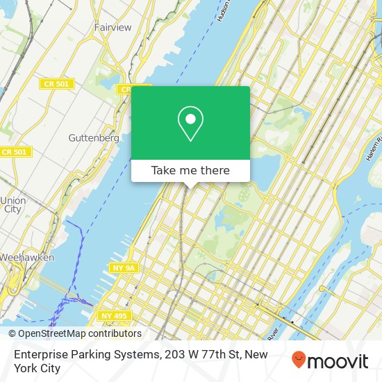 Mapa de Enterprise Parking Systems, 203 W 77th St