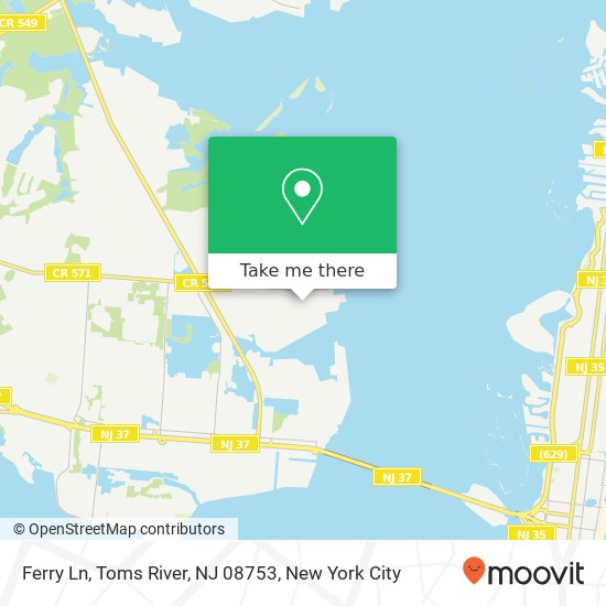 Mapa de Ferry Ln, Toms River, NJ 08753