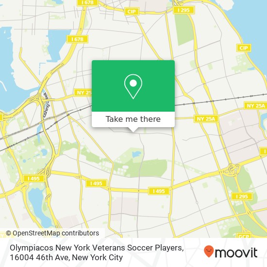 Mapa de Olympiacos New York Veterans Soccer Players, 16004 46th Ave