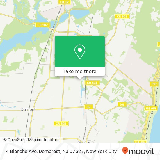 Mapa de 4 Blanche Ave, Demarest, NJ 07627