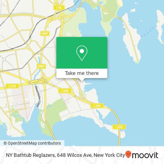 Mapa de NY Bathtub Reglazers, 648 Wilcox Ave