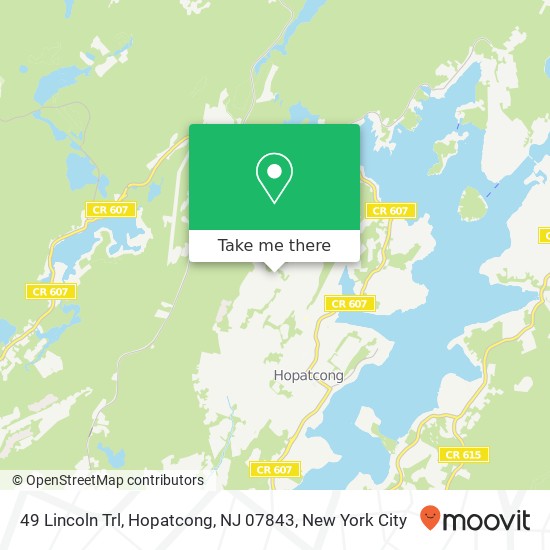 Mapa de 49 Lincoln Trl, Hopatcong, NJ 07843