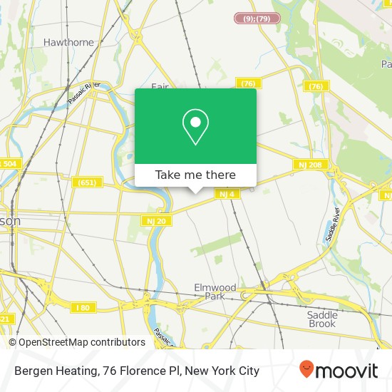 Bergen Heating, 76 Florence Pl map