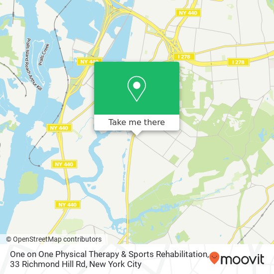 Mapa de One on One Physical Therapy & Sports Rehabilitation, 33 Richmond Hill Rd
