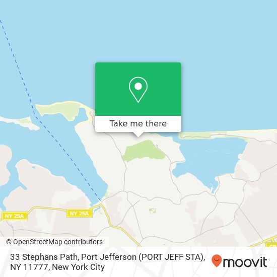 Mapa de 33 Stephans Path, Port Jefferson (PORT JEFF STA), NY 11777