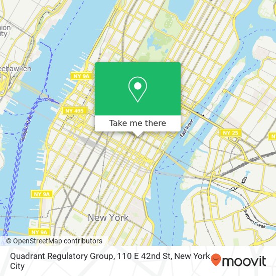 Quadrant Regulatory Group, 110 E 42nd St map