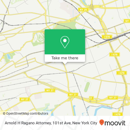 Arnold H Ragano Attorney, 101st Ave map