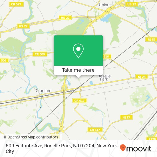509 Faitoute Ave, Roselle Park, NJ 07204 map