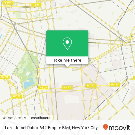 Lazar Israel Rabbi, 642 Empire Blvd map