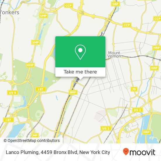 Mapa de Lanco Pluming, 4459 Bronx Blvd