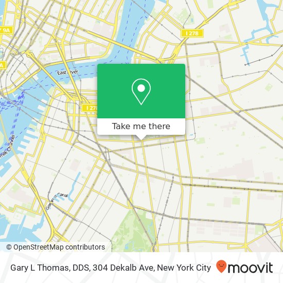 Mapa de Gary L Thomas, DDS, 304 Dekalb Ave