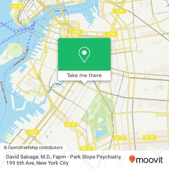 David Salvage, M.D., Fapm - Park Slope Psychiatry, 199 6th Ave map