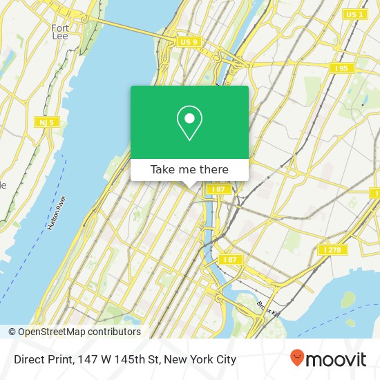 Direct Print, 147 W 145th St map