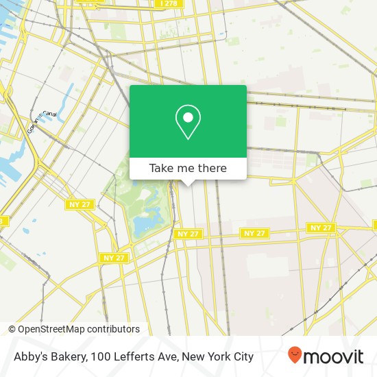 Abby's Bakery, 100 Lefferts Ave map