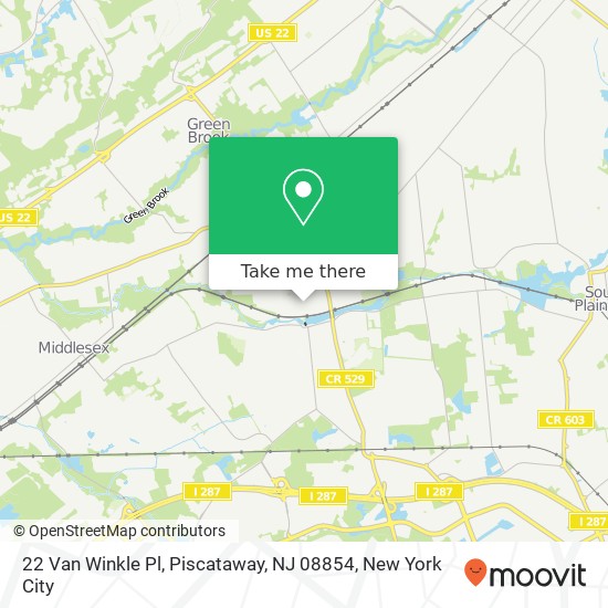 22 Van Winkle Pl, Piscataway, NJ 08854 map