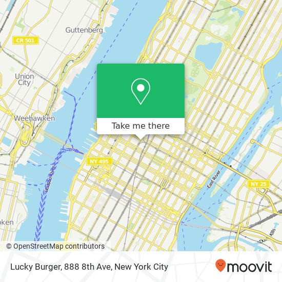 Mapa de Lucky Burger, 888 8th Ave