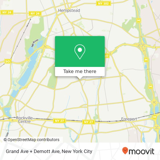 Grand Ave + Demott Ave map