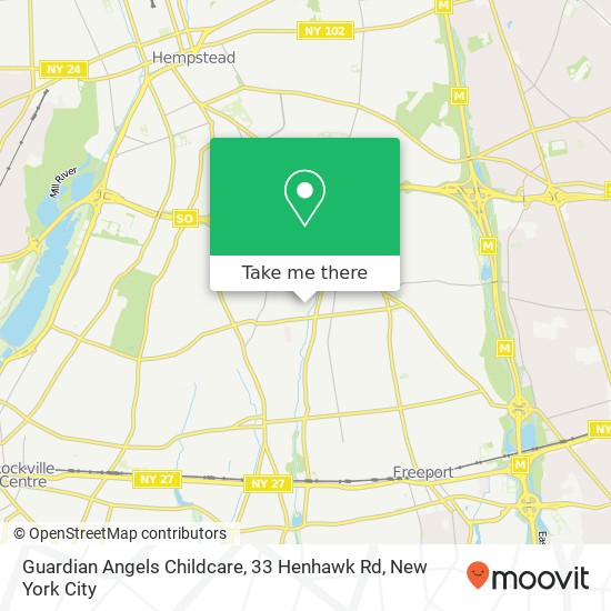 Mapa de Guardian Angels Childcare, 33 Henhawk Rd