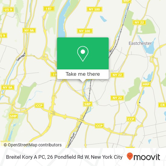 Breitel Kory A PC, 26 Pondfield Rd W map