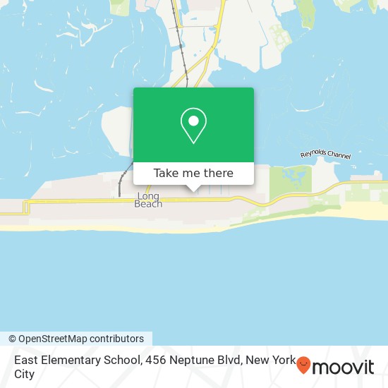 Mapa de East Elementary School, 456 Neptune Blvd