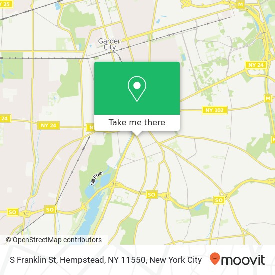 S Franklin St, Hempstead, NY 11550 map
