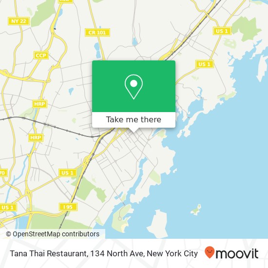 Mapa de Tana Thai Restaurant, 134 North Ave